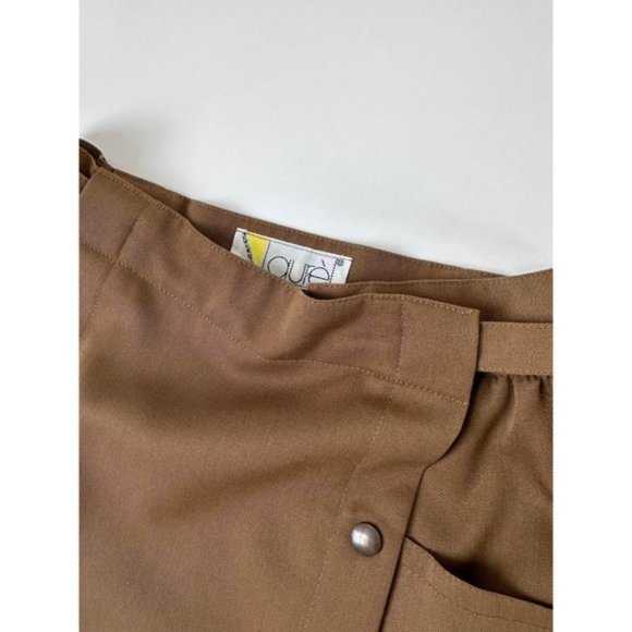 [SOLD] VINTAGE Camel Utility Skirt with Cargo Pockets and Snap Buttons size Sma… - Picture 7 of 8